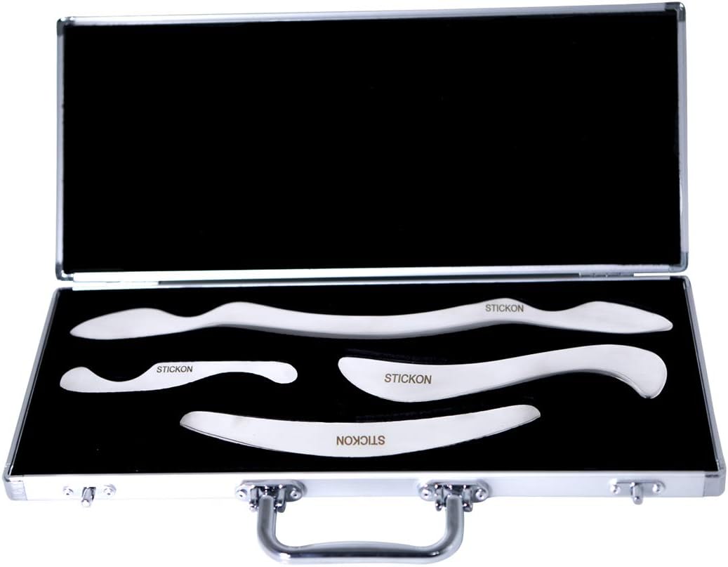 JustSun Gua Sha Set, Massage Tool, Medical Grade Stainless Steel IASTM