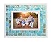 GIFTME 5 Picture Frame 5x7 Mother of Pearl Mosaic Photo Frame,Beach Tabletop or Wall Hanging Picture Frame(5x7 inch, Blue,1pc)