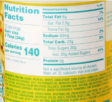 PILLSBURY FUNFETTI FROSTING – GLUTEN-FREE VANILLA FROSTING WITH SPRINKLES FOR CAKE AND CUPCAKES – PERFECT FOR HOLIDAYS, BIRTHDAYS, AND ANY OCCASION – 15.6OZ