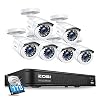ZOSI 1080p Home Security Camera System Outdoor Indoor, H.265+ 5MP Lite CCTV DVR Recorder 8 Channel with Hard Drive 1TB…