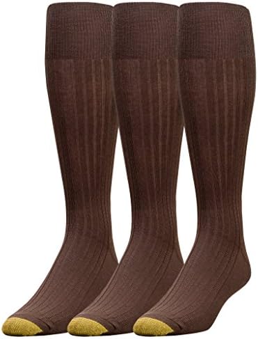 Gold Toe Men's Premium Over the Calf Canterbury Dress Socks, 3-Pack