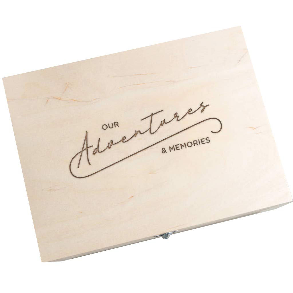 Engraved Wooden Wedding Memory Box/Engagement Memory Box/Adventure Memory Box/Unique Wedding Gifts For The Couple