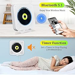 KOVCDVI Portable CD Player with Bluetooth