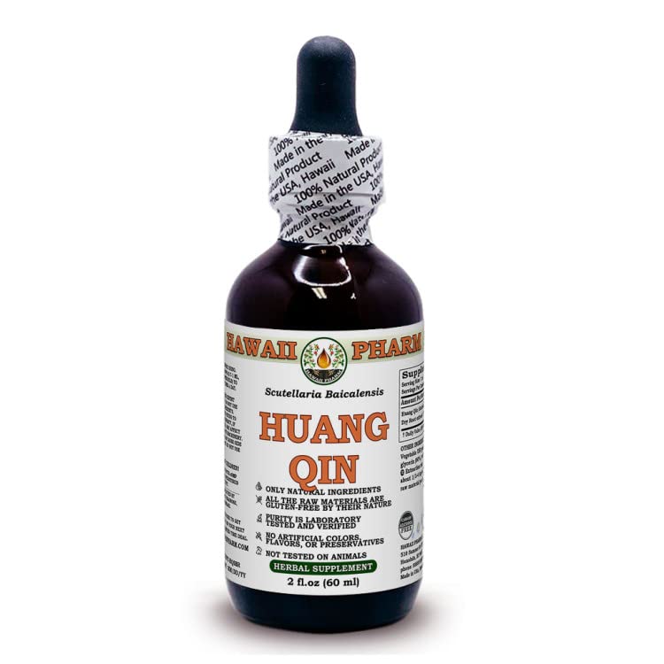 Hawaii Pharm Europe Huang Qin (Scutellaria Baicalensis) Dry Root Alcohol-Free Liquid Extract Glycerite 60 ml