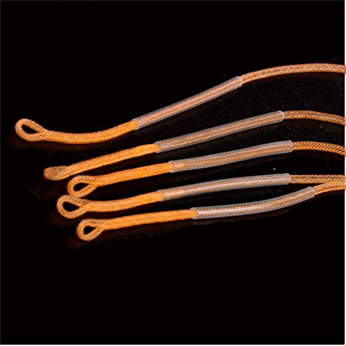 MagiDeal 10pcs Braided Fly Fishing Line Leader Loop Connectors Orange