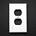 Cellphone Charger Holder Duplex USB Charger Outlet Wall Plate Cover  No Batteries Or Wires - Installs In Seconds Night
