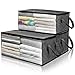Shonlinen Foldable Storage Bag Home Clothes Dustproof Moisture-Proof Storage Box Drawer Organizers Gray