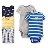 Carter's Baby Boys 5 Pack Bodyduits (Nb-24 Months) (Seriously Handsome)