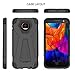 TurtleArmor | Compatible for Motorola Moto Z Force Droid Case | Z Force Droid Edition [Dynamic Shell] Hybrid Dual Layer Hard Shell Kickstand Silicone Case - US Flag Skull