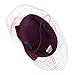 Lady Womens Dress Fascinator Wool Felt Pillbox Hat Party Wedding Bow Veil A082
