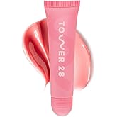 Tower 28 LipSoftie Tinted Lip Balm Treatment - Hydrating Glossy Balm + Overnight Lip Mask with Jojoba Oil + Shea Butter - Sweet, Cushiony Formula for Smooth, Soft Lips - Watermelon Kiwi (0.38 oz)