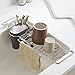 KOHLER K-5473-CHR Multi-Purpose Over-The-Sink Drying Rack, Caddy with Kitchen Towel Bar Holder, Soaking Cup. Expandable 14.6