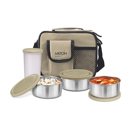 Milton Steel Combi Lunch Box with , 4-Pieces
