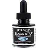 Dr. Ph. Martin's Star India Ink Bottle, 1.0 oz, Matte Black