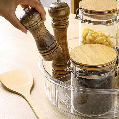 Lazy Susan Turnable Organizer,Premium 360 Rotating Clear Lazy