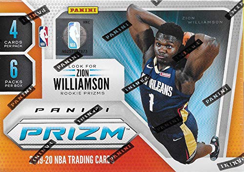 2019 2020 Panini PRIZM Basketball Blaster Box of Packs with One GUARANTEED AUTOGRAPH or MEMORABILIA Card Per Box and Possible Rookies and Stars and EXCLUSIVE Prizms including Zion Williamson