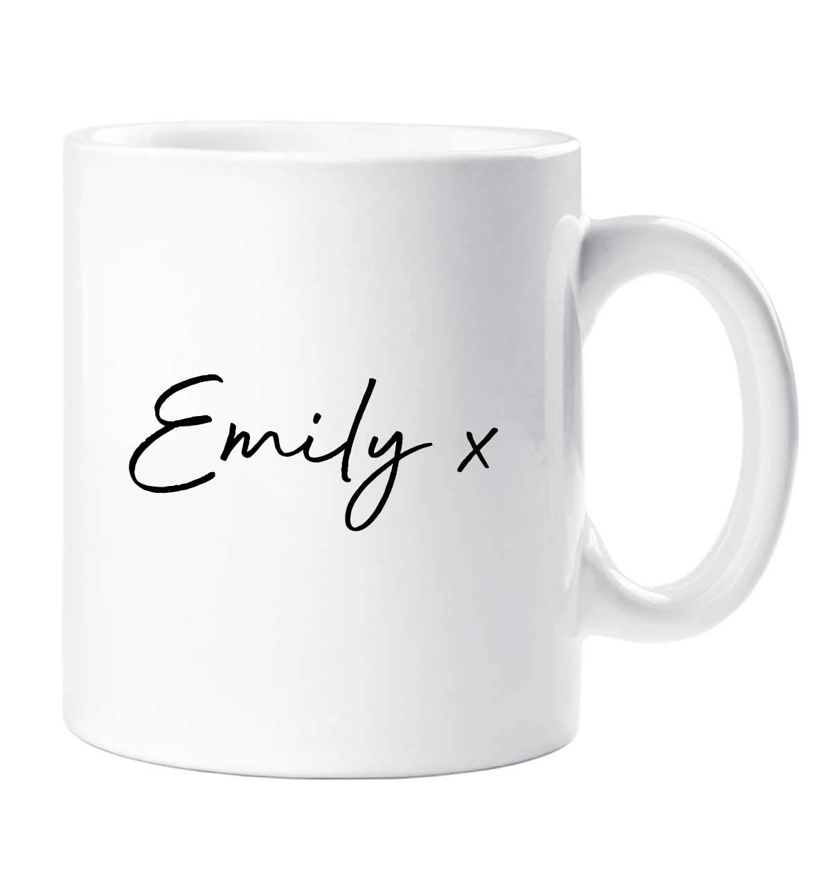 60 Second Makeover Limited Personalised Name Mug Funny Mug Friend Secret Santa Office Signature Font