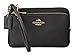 Coach 52900 Pebble Leather Double Zip Black Wristlet