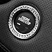 FASOTY Bling Car Decoration (4 Pack) - Car Auto Start Stop Engine Ignition Button Key & Knobs Bling Crystal Rhinestone Ring Decal Emblem Sticker for Car Interior Accessories (White Color)
