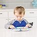 Bumkins DC Comics Superman Divided Plate, Melamine Tray Plate, Toddler, Kids, BPA Free, Stackable, Dishwasher Safe
