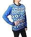 Ugly Christmas Sweater Plus Size Women's Light My Menorah Sweatshirt-XL Ocean Blue