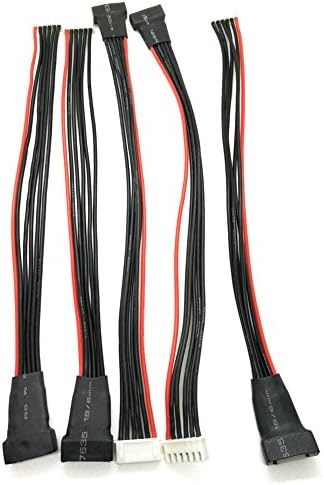 YeahDrone RC Lipo Battery Balance Charger Plug Extension Wire Cable 20cm 200mm 22AWG 5s for RC RC Helicopter Model (5 pcs)