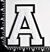 Varsity Letter Patches - White Chenille Letterman A Patch - 4 1/2