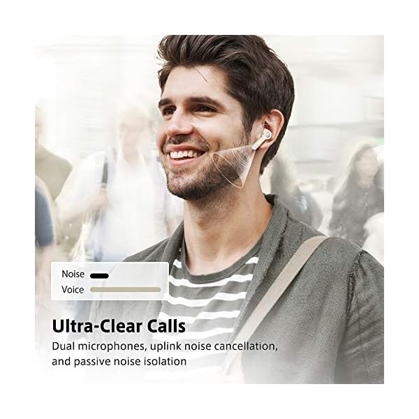 Wireless Earbuds, Upgraded Boltune Bluetooth V5.2 in-Ear Stereo Bluetooth Headphones, USB-C Quick Charge, IPX8…