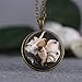 FM42 Sea Conch & Starfish Glass Locket Pendant Necklace with 26