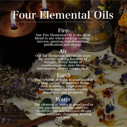 Four Elemental Oils by Art of the Root Handmade with Herbs