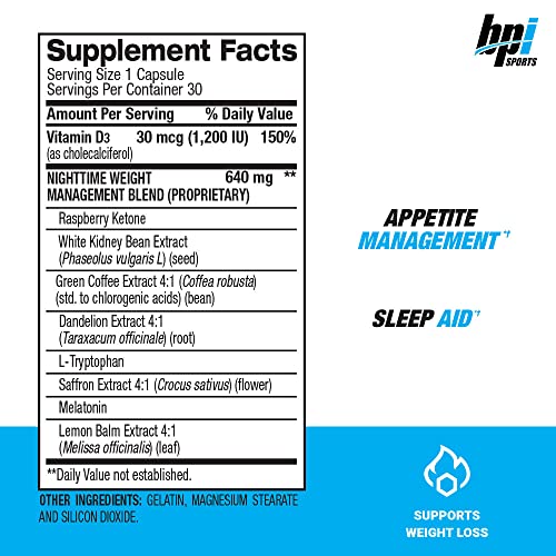 BPI Sports Nite burn Nighttime Fat Burner & Sleep Support Keto