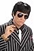 Black Tough Guy Wig - Adult Std.