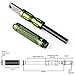 Newsfana EDC Alloy Fire starter Waterproof Magnesium flint stone CNC gear pocket outdoor(Green)
