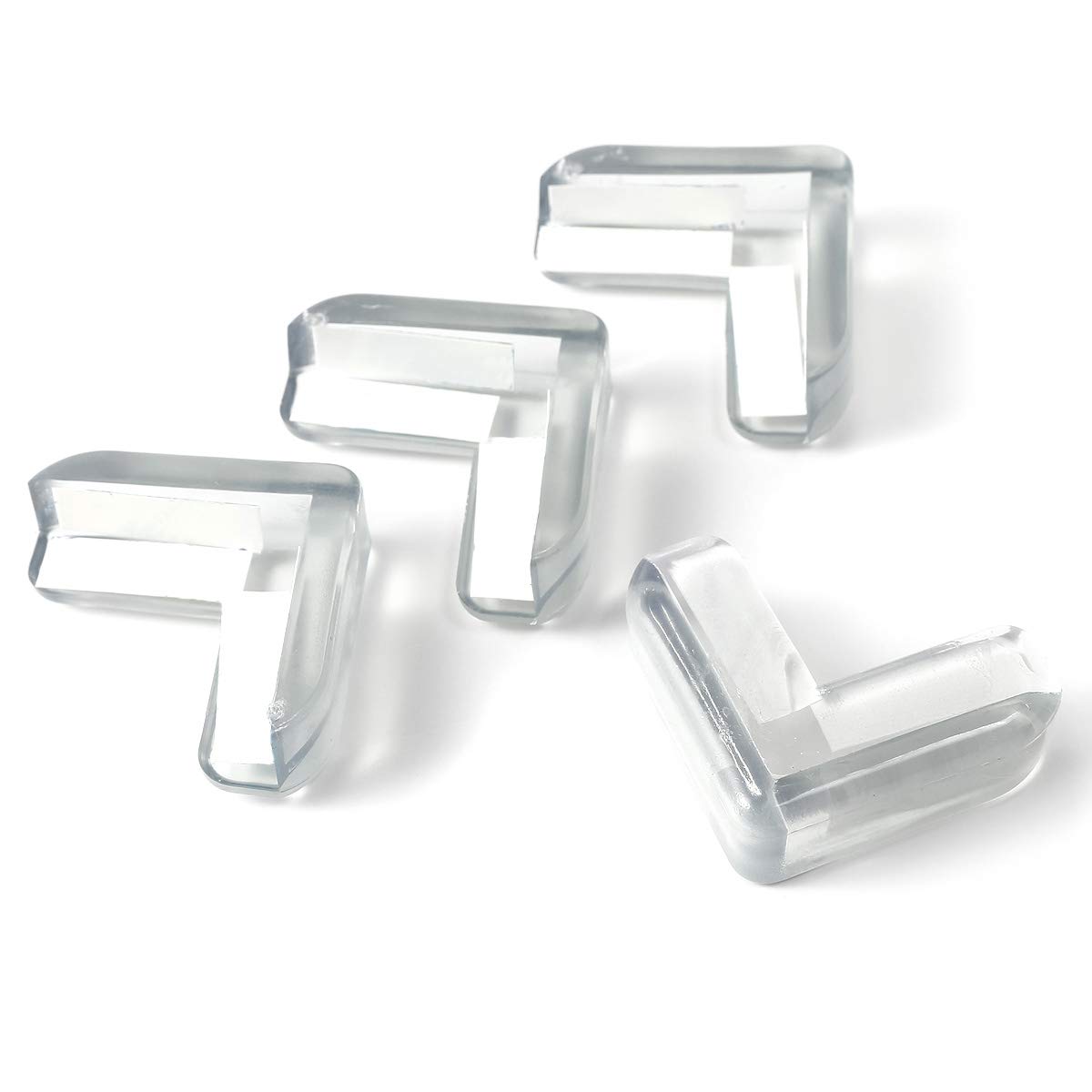 Table Corner Protector,4pcs Soft Silicone Clear Safety Edge Corner Guards Protectors for Child Kids