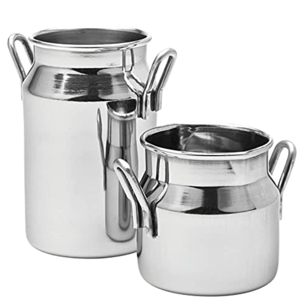 Utopia F91040 Pans/Pails and Casseroles, Stainless Steel Presentation, Milk Churn, 2.5 oz., 7 cL (Pack of 6)