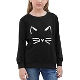 GORLYA Girl's Pullover Tops Cute Cartoon Graphic Print Sweatshirt Clothes for 4-14 Years Kids