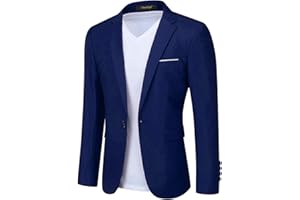 Cloudstyle Men's Suit Jacket One Button Slim Fit Sport Coat Business Daily Blazer