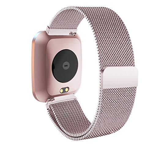 Sunward L18 Bluetooth Smart Watch Heart Rate Monitor Companion Watch for iOS Android, Fitness Tracker Activity Trackers Waterproof Step Calorie Counter Pedometer Band for iOS Android (F)