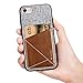 iPhone 7 Case, iVAPO Slim Protective iPhone Shell with Pocket Genuine Leather Case Slim Card Case, Premium Wool Fabric Textured Cover for Apple iPhone 7-4.7 Inch (Brown)