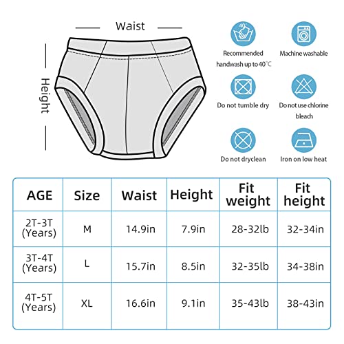 Yufanlili 8 Pack Baby Potty Training Underwear,Cotton Toddler Absorbent