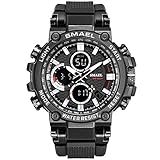 Men's Sports Watch, Large Dial Outdoor Tactical Watch, Classic Digital Dual Display Watch
