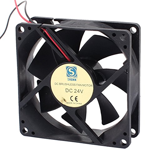 uxcell DC24V 80mmx80mmx25mm 7 Vanes DC Brushless Fan Motor PC Case Cooling Fan Cooler