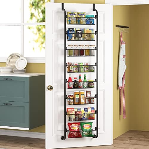 1Easylife 8Tier Over the Door Pantry Organizer, HeavyDuty Metal