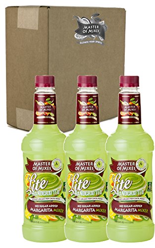 Master of Mixes Margarita Lite Drink Mix, Ready To Use, 1 Liter Bottle (33.8 Fl Oz), Pack of 3
