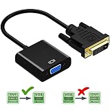 Friencity DVI to VGA Adapter Converter for Monitor, Male to Female M/F DVI-D Link 24+1 to VGA Video Adapter Cable Supports 1080P for PC DVD HDTV Display 1PCS