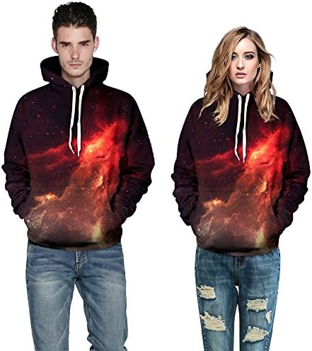 Unisex Realistic 3D Print Space Galaxy Pullover Sweatshirt Hoodies Tracksuits