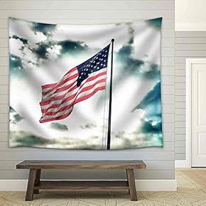 Flag of United States of America. - Fabric Wall Tapestry Home Decor - 51x60 inches
