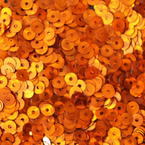4mm Flat Round SEQUIN PAILLETTES ~ ORANGE PRISM MULTI Reflective METALLIC ~ Loose sequins for embroidery, bridal, applique, arts, crafts, and embellishment. Made in USA.