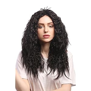 WIG ME UP ® – 91129-ZA 1 Peluca Carnaval Halloween Mujeres Salvaje Melena Ondulada voluminosa rizos Negro Latina Caribe