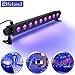 UV Black Light,Elfeland 27W 9LED UV Light Bar Disco Lights Stage Lights for UV Body Paint Blacklight Party Supplies Glow in The Dark Neon Glow Aquarium Curing (100-240V AC)